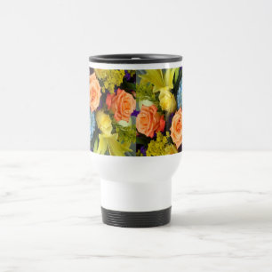 Farbenfrohes Bouquet Reisebecher