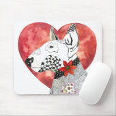 Farbenfrohes Bull Terrier-Mausepad Mousepad (Mit Mouse)