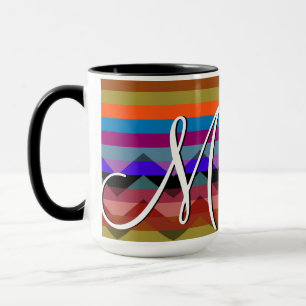 Farbenfrohes Chevron-Streifenmuster #2 Tasse