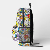 Farbenfrohes Comic-Pop-Art-Sprechblasenmuster Bedruckter Rucksack (Rechts)