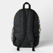 Farbenfrohes Comic-Pop-Art-Sprechblasenmuster Bedruckter Rucksack (Rückseite)