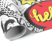 Farbenfrohes Comic-Pop-Art-Sprechblasenmuster Geschenkpapier (Rolleneckpunkt)