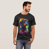 Farbenfrohes Dachshund-Design T-Shirt (Vorne ganz)