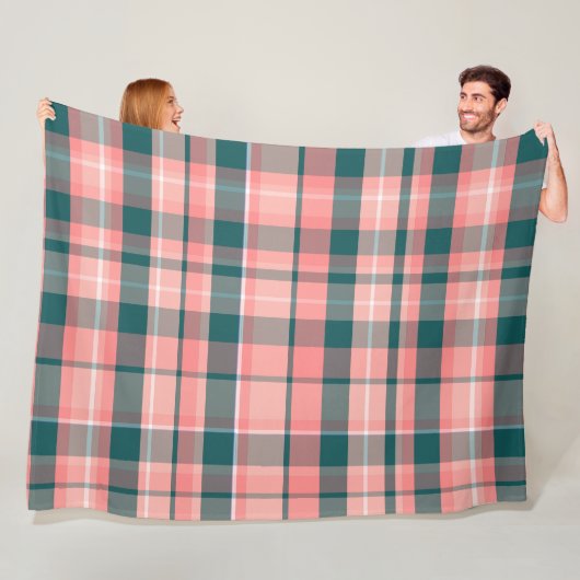 Farbenfrohes dekoratives Retro-Boheme-Karo Fleecedecke (Beispiel)