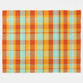 Farbenfrohes dekoratives Retro-Boheme-Karomuster Fleecedecke (Vorderseite (Horizontal))