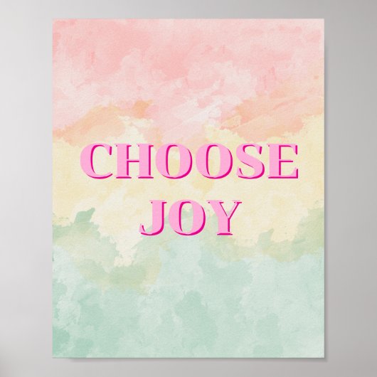 Farbenfrohes Design, Choose Joy Poster (Vorne)