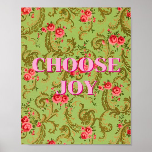 Farbenfrohes Design, Choose Joy Poster (Vorne)