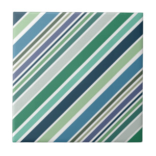 Farbenfrohes Design mit diagonalen Streifen Fliese