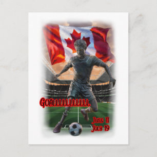 Farbenfrohes Design über eine Fußballfeier auf ein Feiertagspostkarte