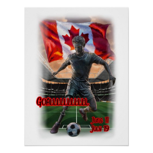 Farbenfrohes Design über eine Fußballfeier auf ein Poster (Vorderseite)