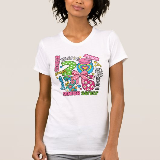 Farbenfrohes Design zur Seniorenfeier T-Shirt (Vorderseite)