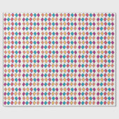 Farbenfrohes Diamant-Geometrisches Muster Geschenkpapier (Flach)