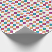 Farbenfrohes Diamant-Geometrisches Muster Geschenkpapier (Ecke)