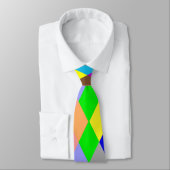 Farbenfrohes Diamantmuster-Design Krawatte (Gebunden)