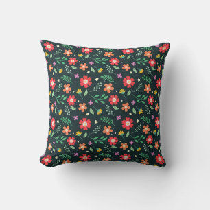 Farbenfrohes Ditsy-Blumenprint-Hintergrunddesign Kissen