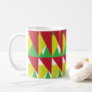 Farbenfrohes Dreieckmuster Kaffeetasse