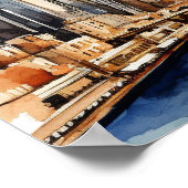 Farbenfrohes Dubai UAE Aquarell  Poster (Ecke)