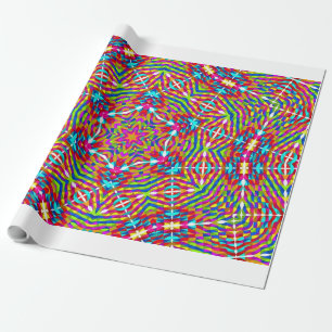 Farbenfrohes Durcheinander Mandala Geschenkpapier