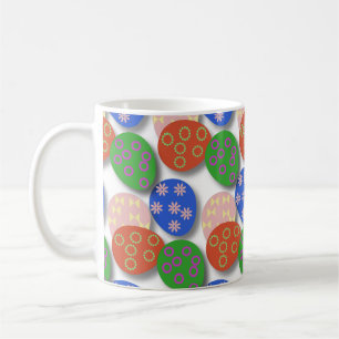 Farbenfrohes Ei Muster Kaffeetasse