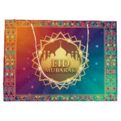 Farbenfrohes Eid Große Geschenktüte (Rückseite)