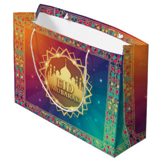 Farbenfrohes Eid Große Geschenktüte