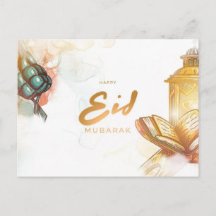 Farbenfrohes Eid Mubarak Feiertagspostkarte