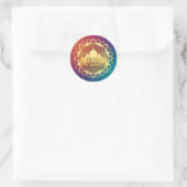 Farbenfrohes Eid Runder Aufkleber (Tasche)