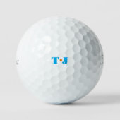 Farbenfrohes einfaches Monogramm Golfball (Vorderseite)