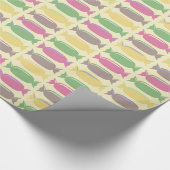Farbenfrohes eingewickeltes Kaugummi-Muster Geschenkpapier (Ecke)