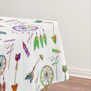 Farbenfrohes einheimisches Muster Tischdecke