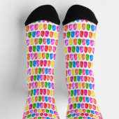 Farbenfrohes Eis am Stiel Muster Socken (Oben)
