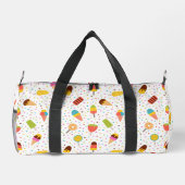 Farbenfrohes Eis und Konfetti-Muster Duffle Bag (Rückseite)
