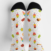 Farbenfrohes Eis und Konfetti-Muster Socken (Oben)