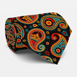 Farbenfrohes elegantes vintage Paisley-Muster Krawatte