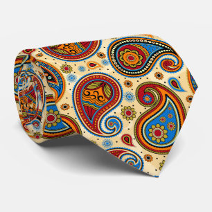 Farbenfrohes elegantes vintage Paisley-Muster Krawatte