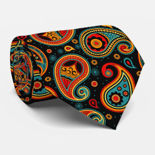 Farbenfrohes elegantes vintage Paisley-Muster Krawatte
