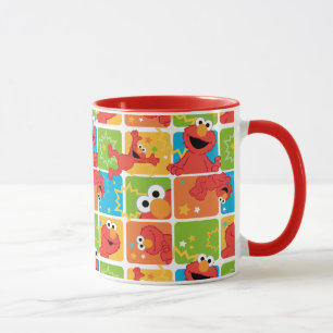 Farbenfrohes Elmo-Rastermuster Tasse