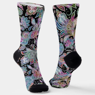 Farbenfrohes ethnisches Paisleymuster Socken