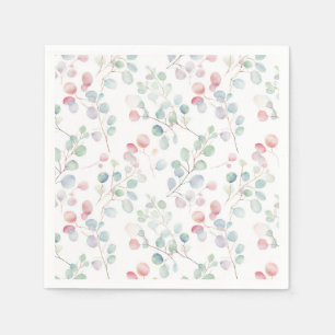 Farbenfrohes Eukalyptus-Blatt Papier Serviette