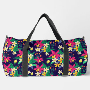 Farbenfrohes exotisches Blumen-Blatt-Muster-23021 Duffle Bag