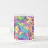 Farbenfrohes exotisches Blumenmuster-23148 Mattglastasse (Vorderseite Links)