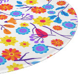 Farbenfrohes exotisches Blumenmuster-23165 Schneidebrett (Ecke)