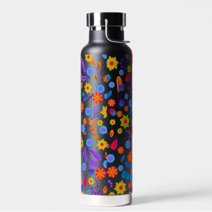 Farbenfrohes exotisches Blumenmuster-23165 Trinkflasche