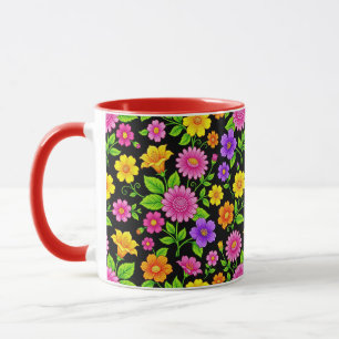 Farbenfrohes exotisches Blumenmuster-35681 Tasse