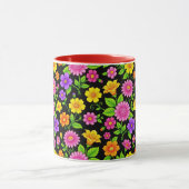 Farbenfrohes exotisches Blumenmuster-35681 Tasse (Zentrum)