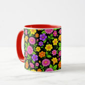 Farbenfrohes exotisches Blumenmuster-35681 Tasse (Vorderseite Links)