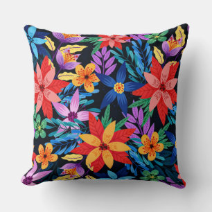 Farbenfrohes exotisches Blumenmuster-68578 Kissen