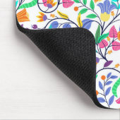 Farbenfrohes exotisches Blumenmuster Mousepad (Ecke)
