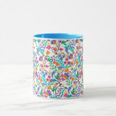 Farbenfrohes exotisches Blumenmuster Tasse (Zentrum)