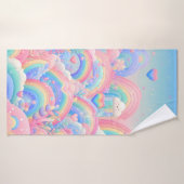 Farbenfrohes Fantasie-Regenbogenmuster Badehandtuch (Badehandtuch)